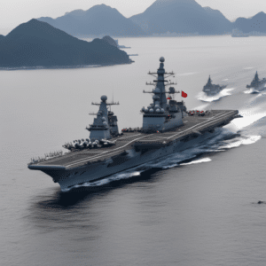 Chinese warships and aircraft carriers gather east of Taiwan for major naval exercises